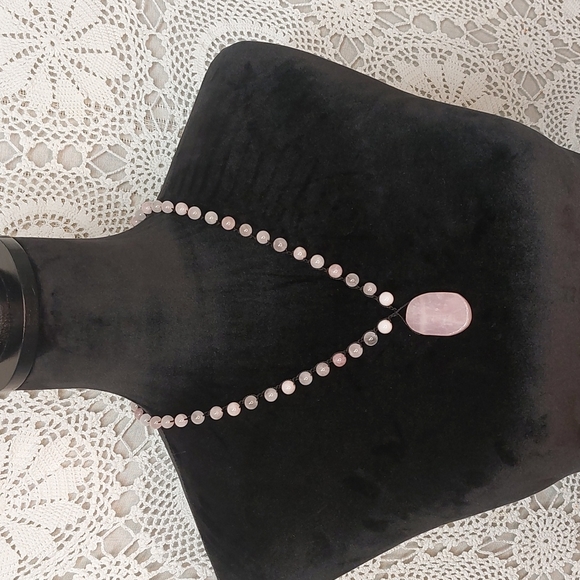 Rose Quartz, Crystal Necklace, Pink Handcrafted by Rust Belt Raised - Picture 11 of 15